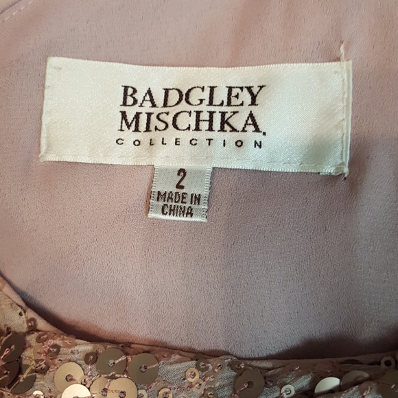 Badgley Mischka Collection Half Shoulder Dress - Picture 7 of 8
